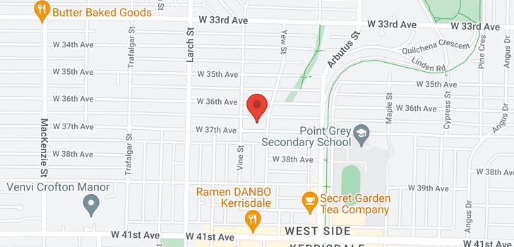 map of 2237 W 37TH AVENUE